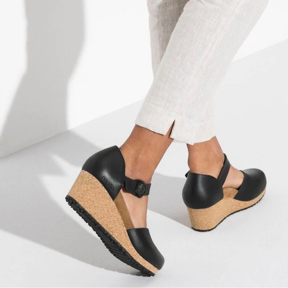 EUC Papillio by Birkenstock Mary Wedge Sandal - Leather 10 - Picture 1 of 7